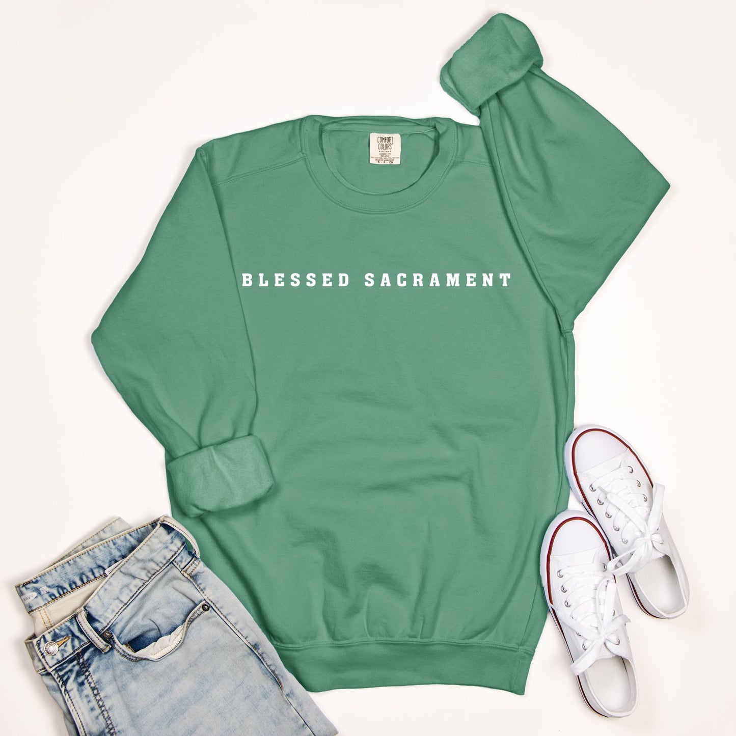 Blessed Sacrament Comfort Color Crewneck 1566