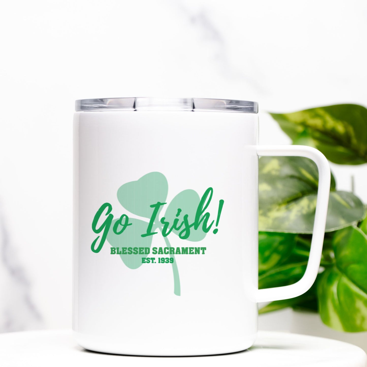 Go Irish! Travel Mug w/ Lid 10 oz.