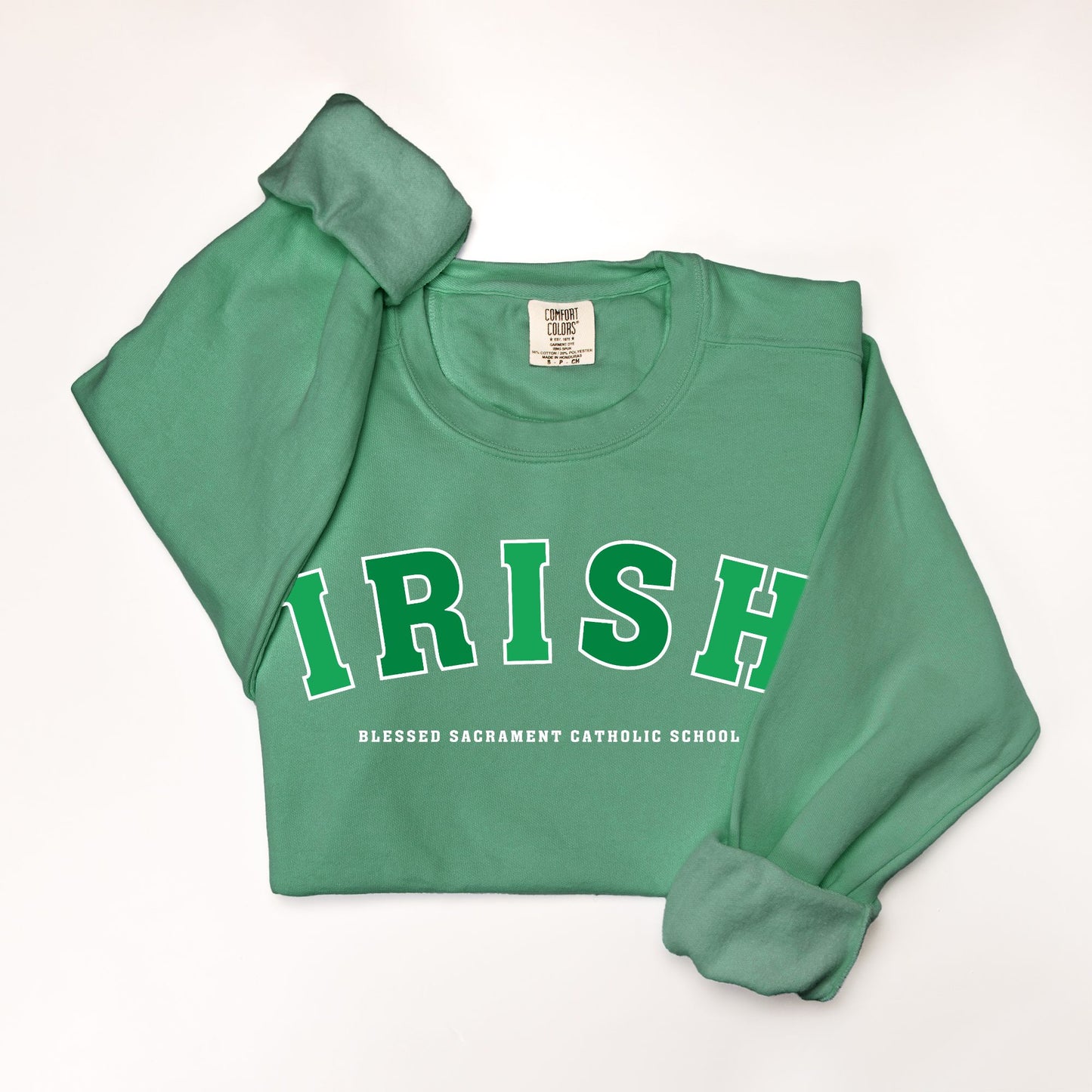 Green Two Tone Irish Sweatshirt - Adult