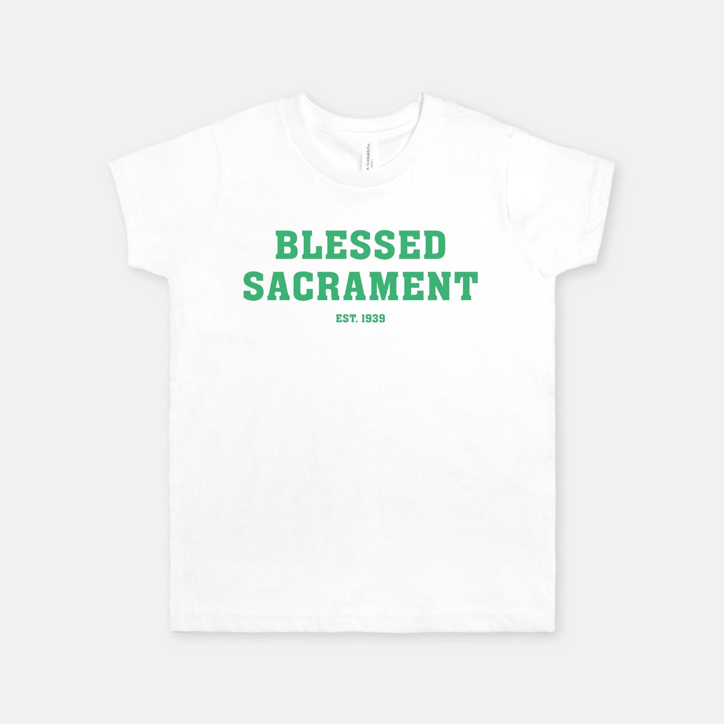 Blessed Sacrament Bella Canvas Youth Unisex Jersey Short Sleeve Tee