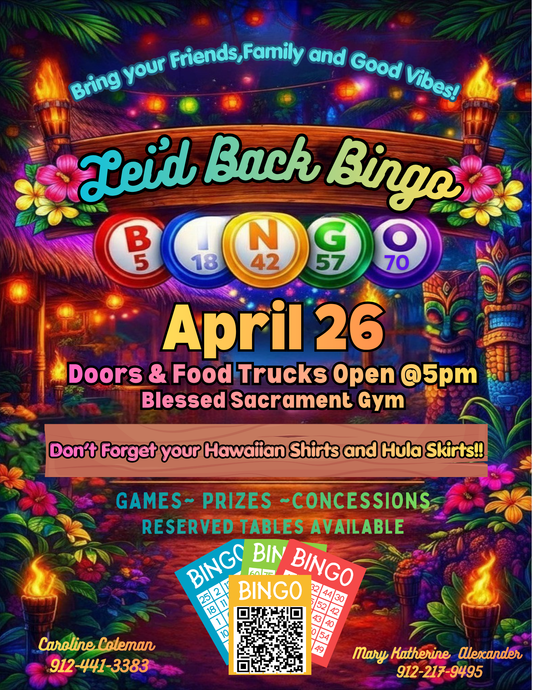 1 book of 4 bingo cards - Lei'd Back Family BINGO